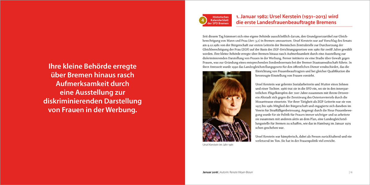 50 Kalenderblätter zur Geschichte der SPD im Land Bremen